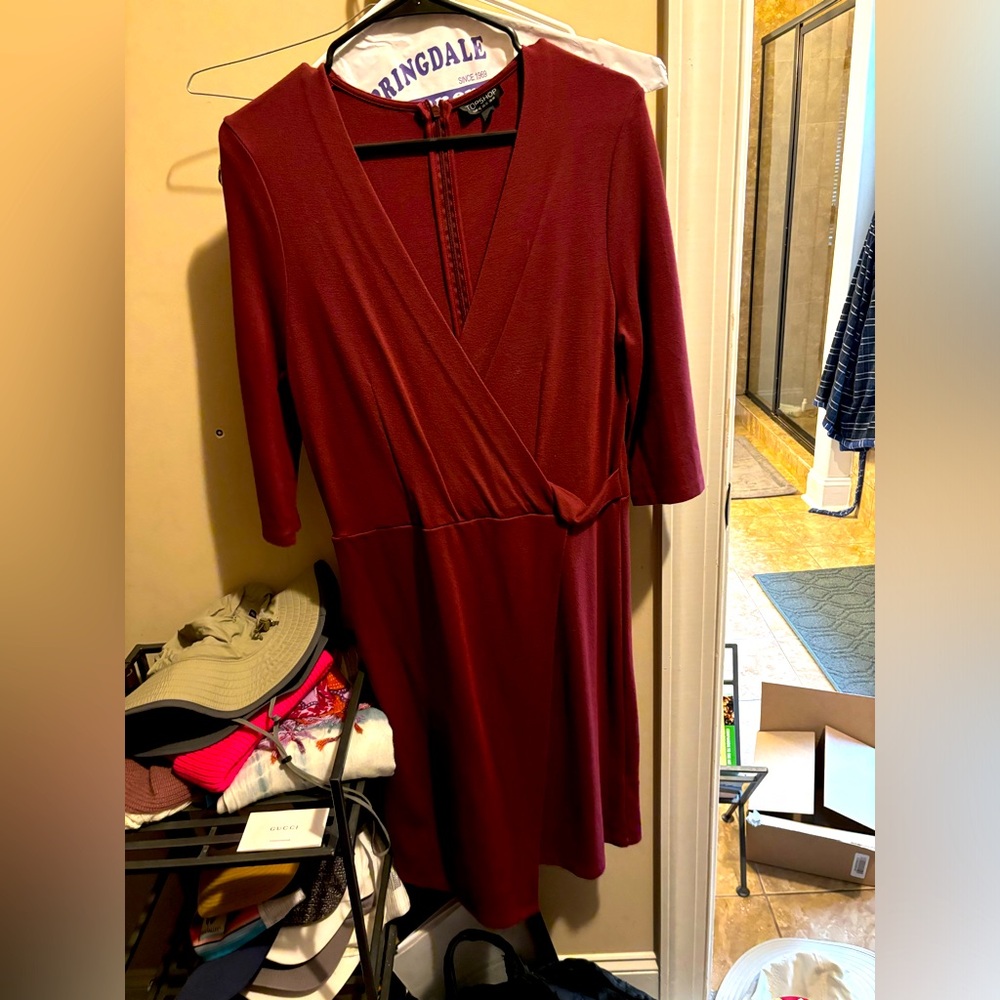 Maroon professional Topshop dress